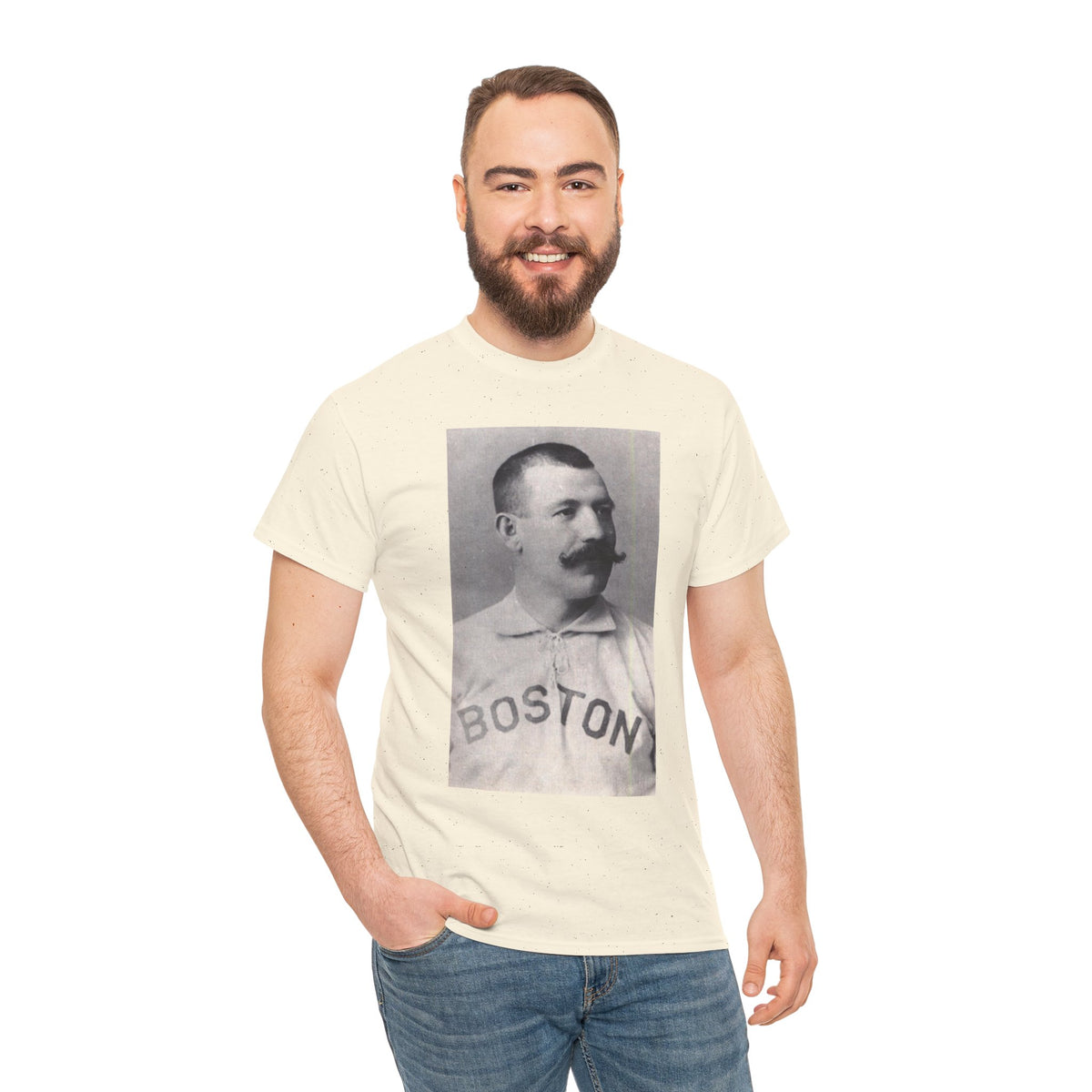 Vintage Boston Baseball Portrait T-Shirt – Retro Classic Baseball Graphic Tee