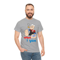 Popeye "I Yam What I Yam" Graphic Tee — Retro Cartoon Sailor Humor T-Shirt