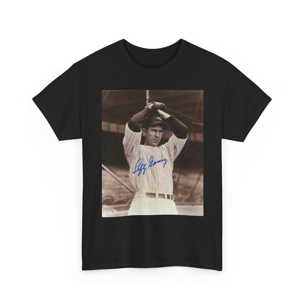 Vintage Babe Ruth Signed Photo T-Shirt — Retro Baseball Autograph Graphic Tee