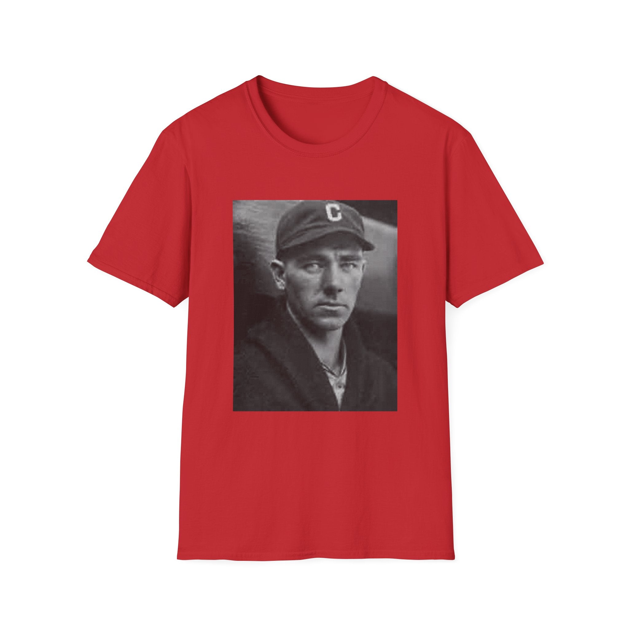 Vintage Baseball Portrait T-Shirt — Early 1900s Cleveland Player Photo
