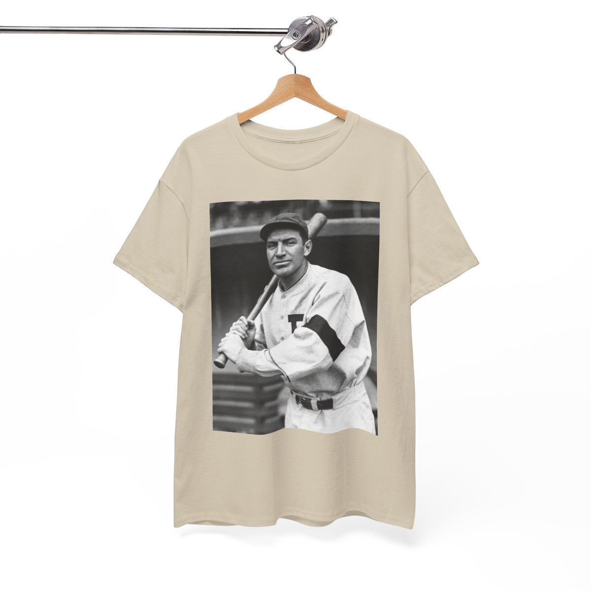 Retro Baseball Player T-Shirt - Old School Black & White Classic Legend Tee