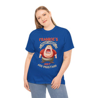 Frankie's Kraut Wurst Funny Graphic Tee — "Just Add Mustard" Novelty T-Shirt
