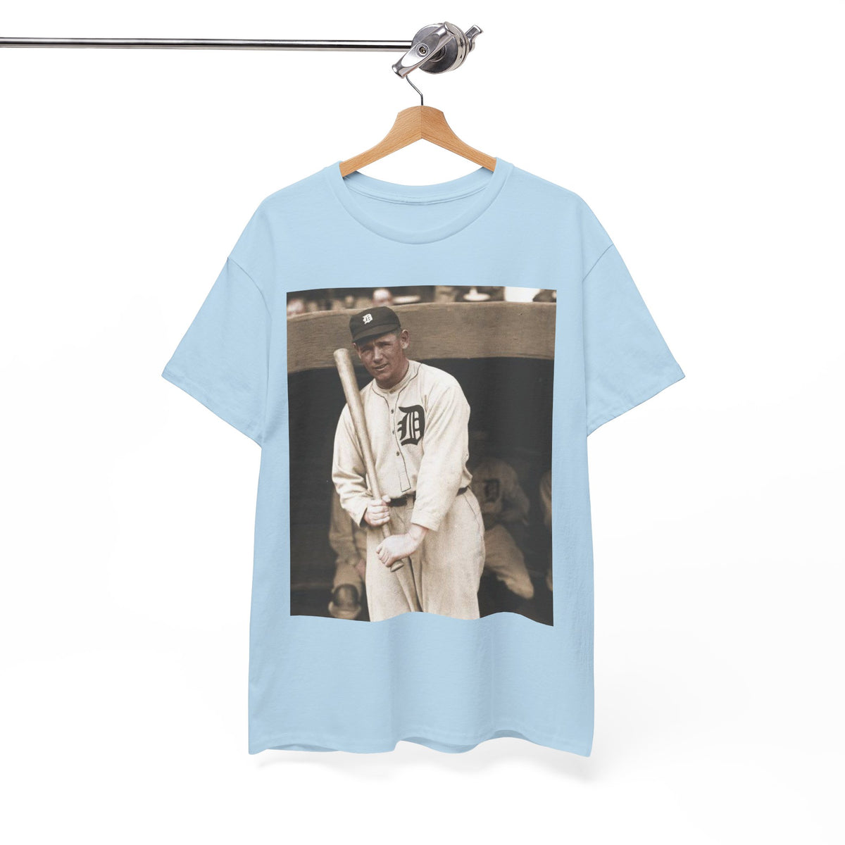 Vintage Detroit Baseball Photo T-Shirt — Retro Sports Legend Graphic Tee