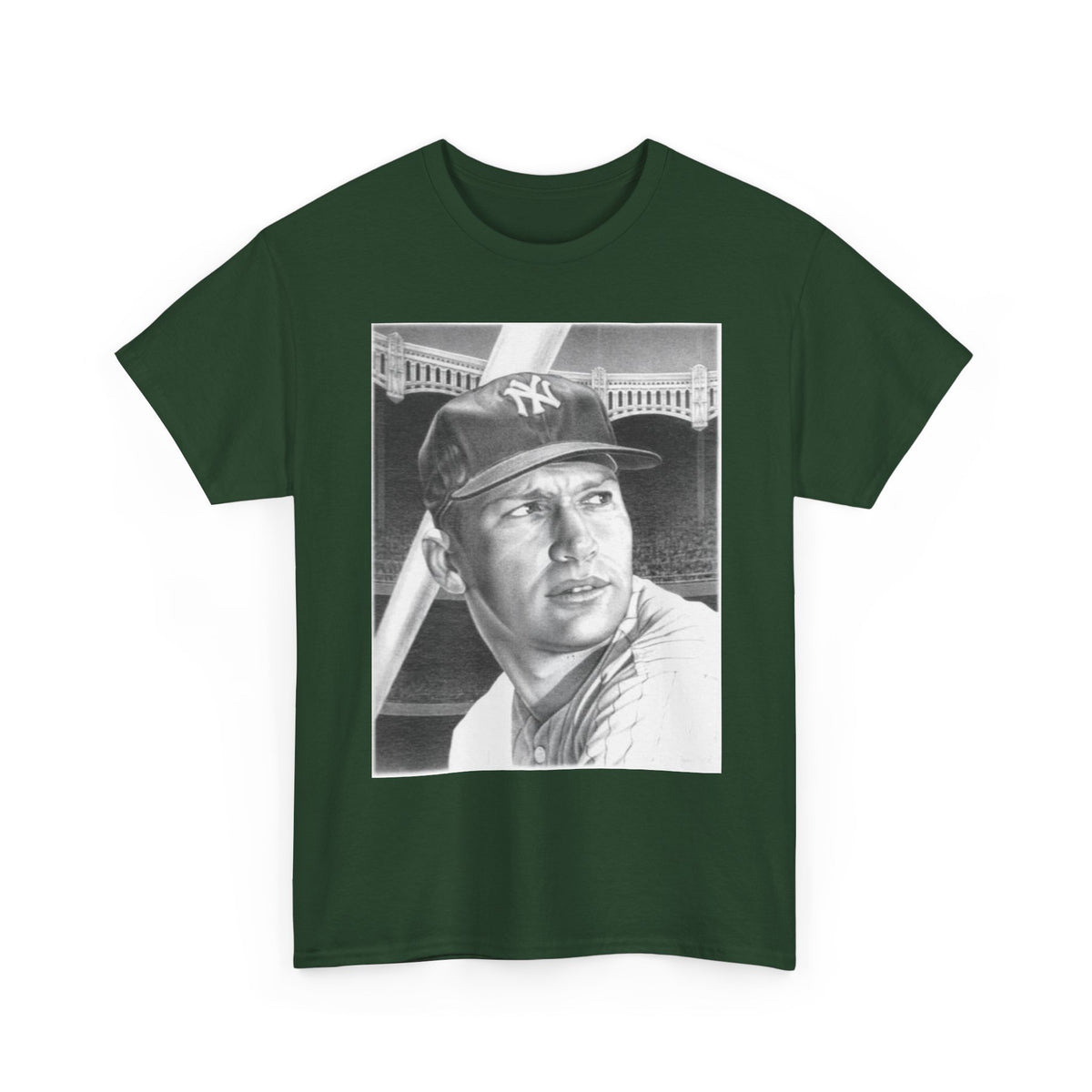 Vintage Baseball Portrait T-Shirt – Classic Retro Player Tee
