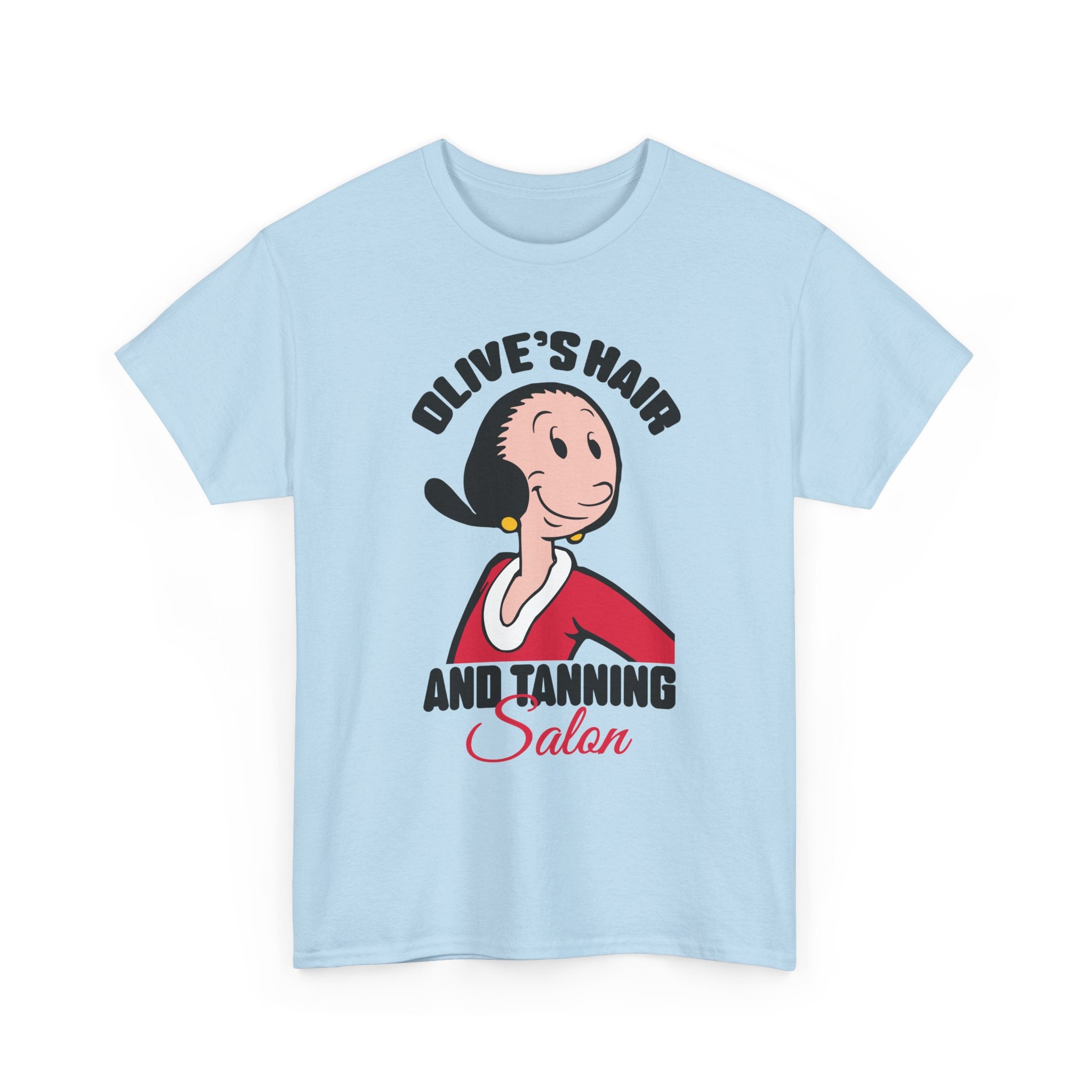 Olive's Hair and Tanning Salon Shirt - Funny Retro Parody Graphic Tee
