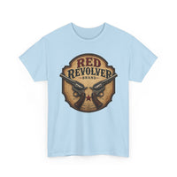 Red Revolver Graphic T-Shirt — Retro Western Guns Emblem
