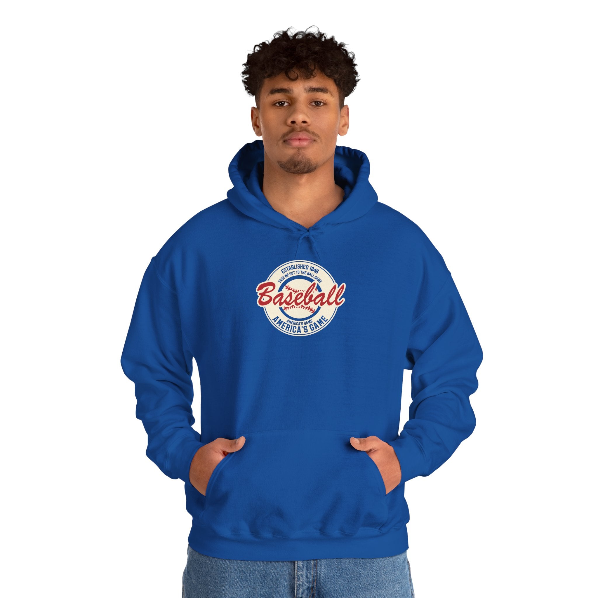 Vintage 'America's Game' Baseball Hoodie — Classic Retro Baseball Pullover Hoodie