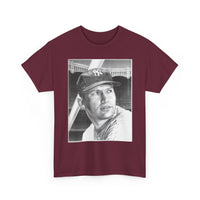 Vintage Baseball Portrait T-Shirt – Classic Retro Player Tee