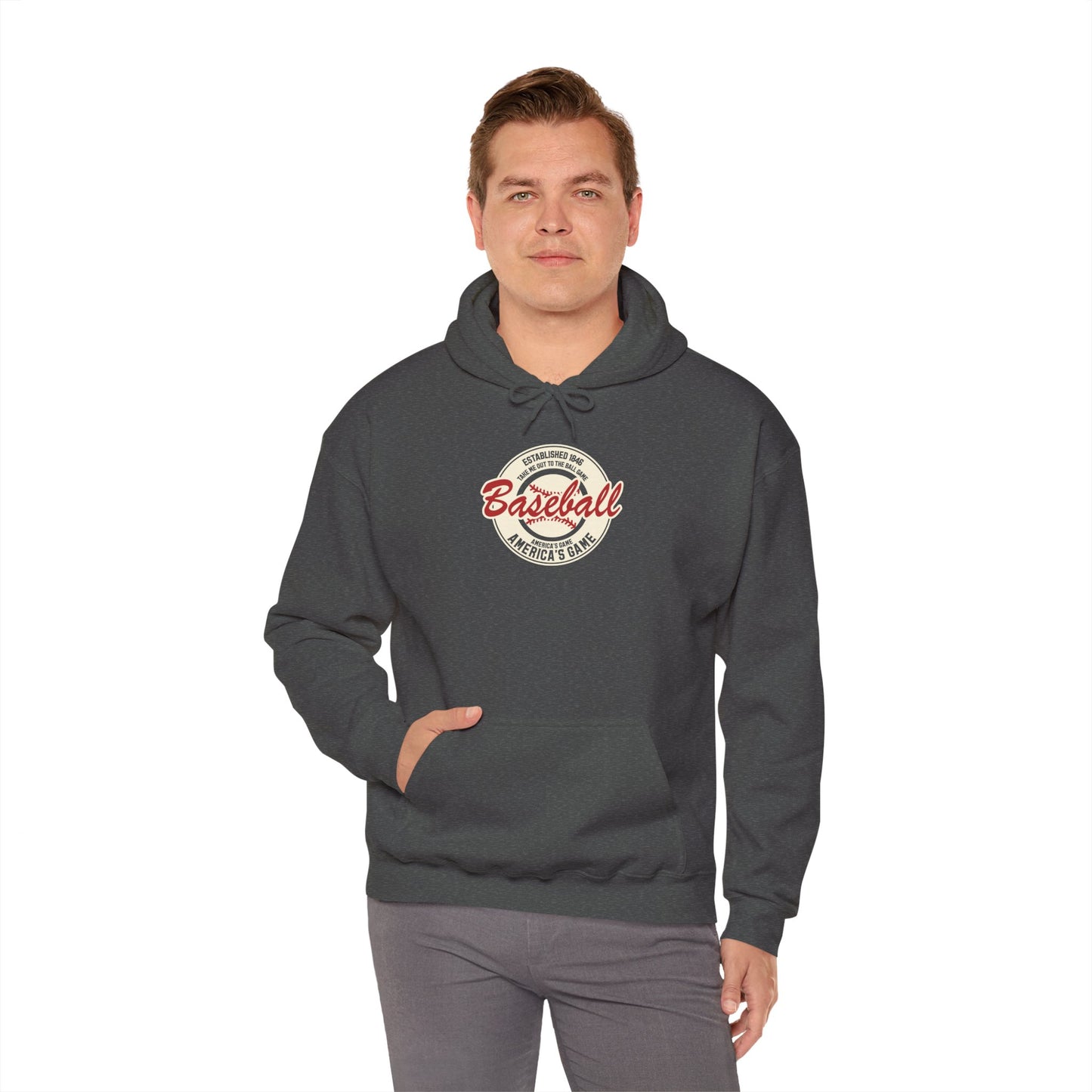 Vintage 'America's Game' Baseball Hoodie — Classic Retro Baseball Pullover Hoodie