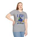 I Fly First Class T‑Shirt — Funny Travel Graphic Tee