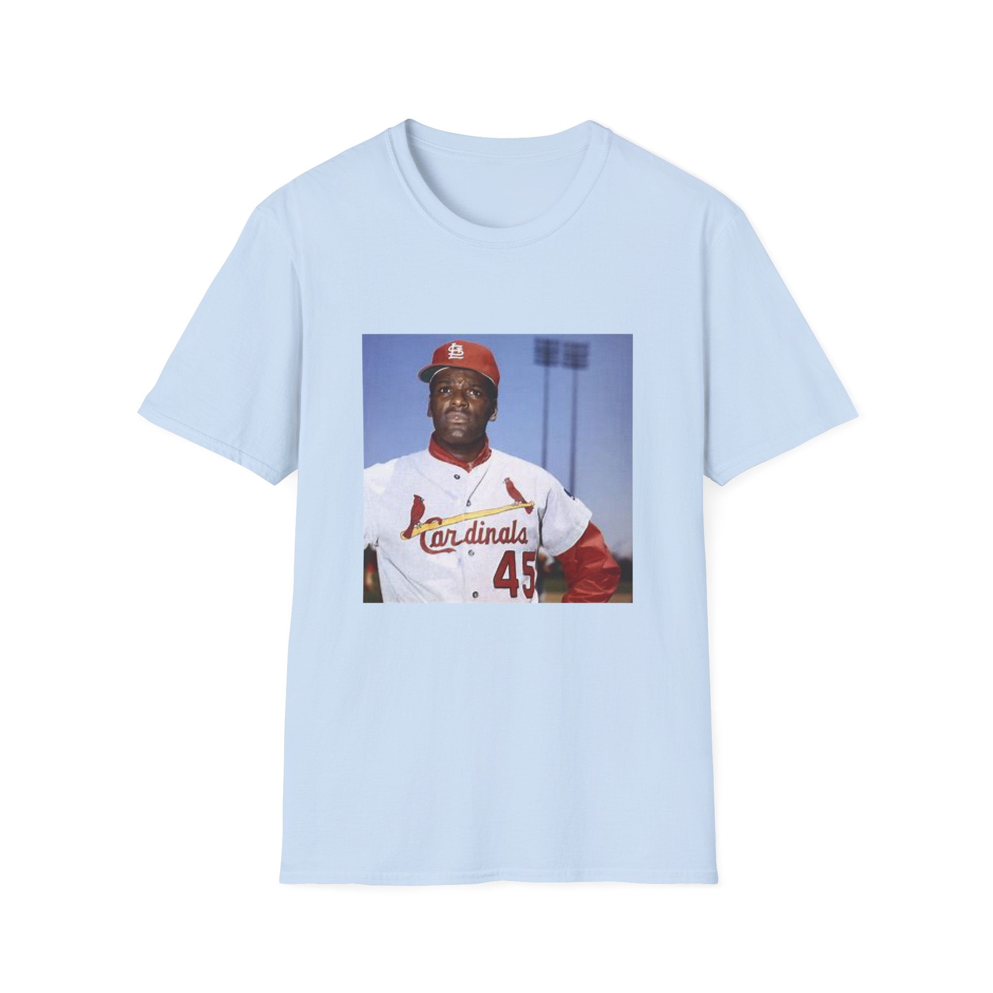 Baseball Graphic T-Shirt — Vintage Cardinals Player Photo Tee