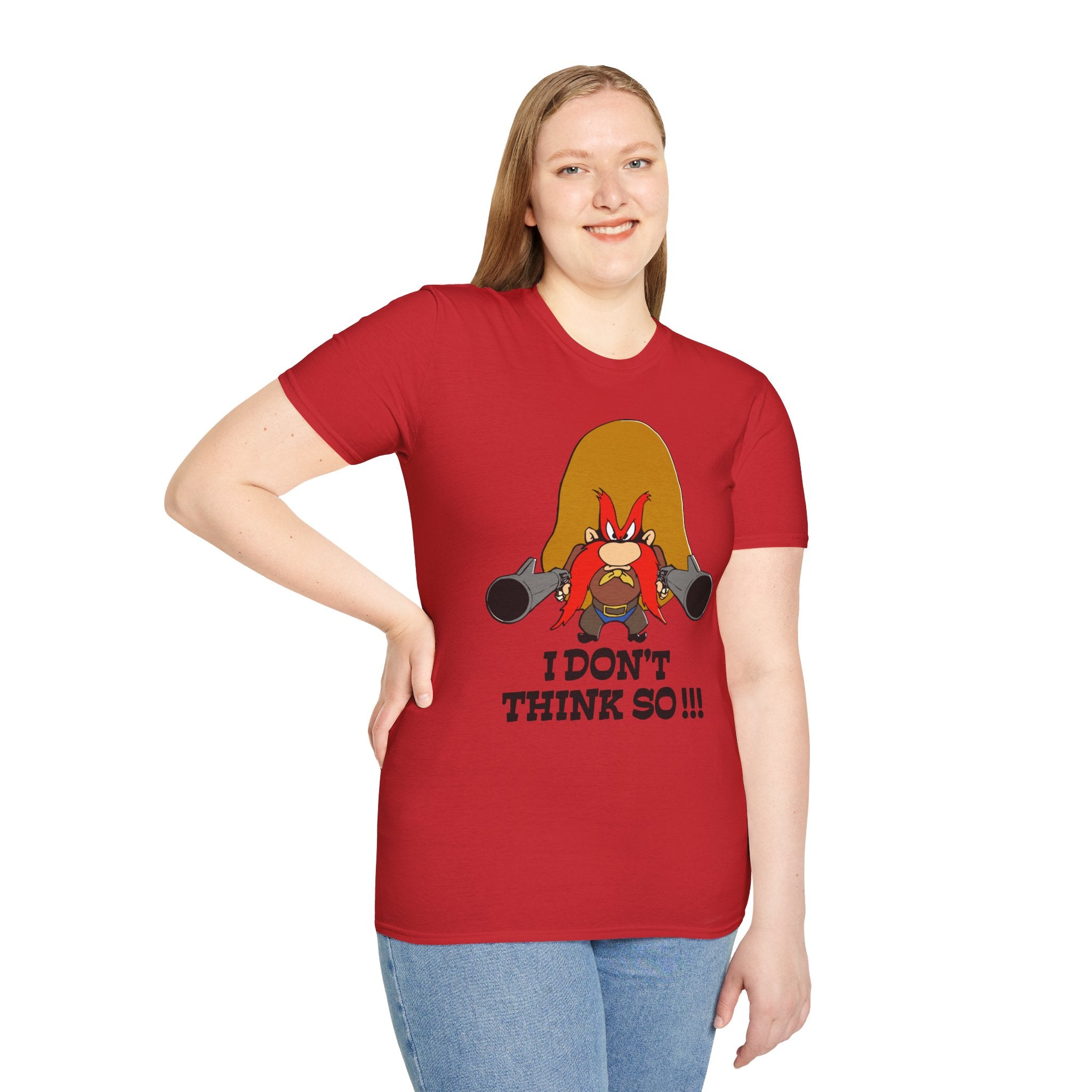 T-Shirt — 'I DON'T THINK SO!!!' Cartoon Character Graphic Tee