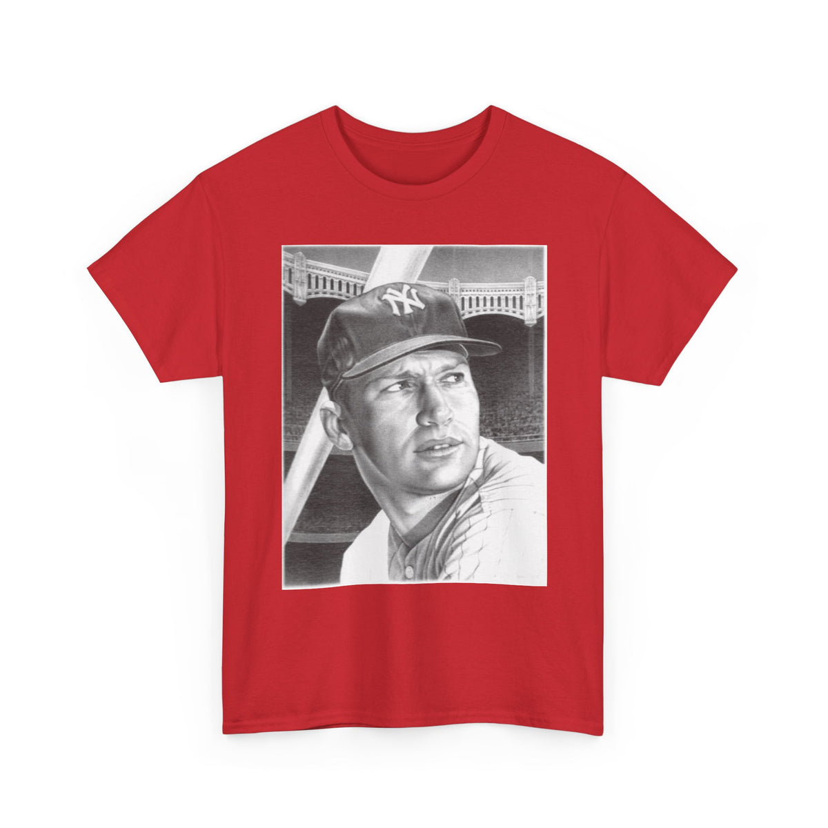 Vintage Baseball Portrait T-Shirt – Classic Retro Player Tee
