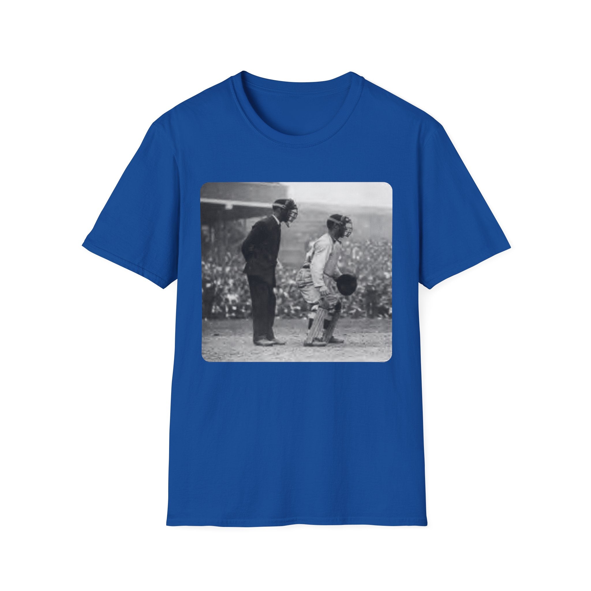 Vintage Baseball Umpire and Batter Photo T-Shirt