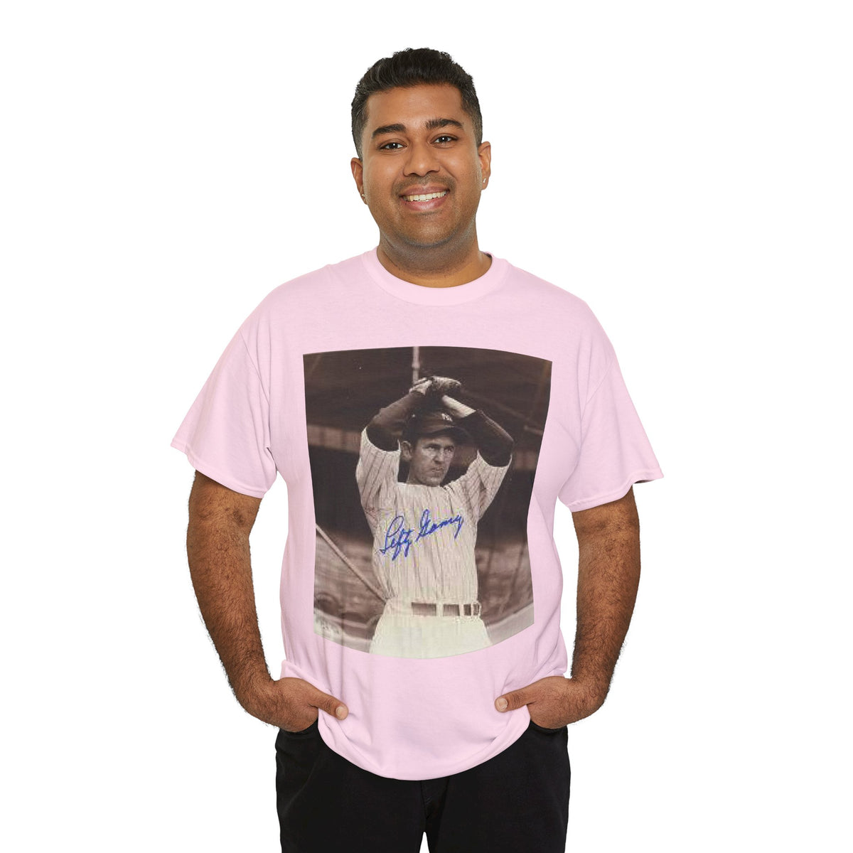 Vintage Babe Ruth Signed Photo T-Shirt — Retro Baseball Autograph Graphic Tee