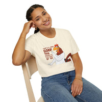 Chicken Cartoon T-Shirt — "That’s a Joke Son! You Missed It! Flew Right By Ya!"