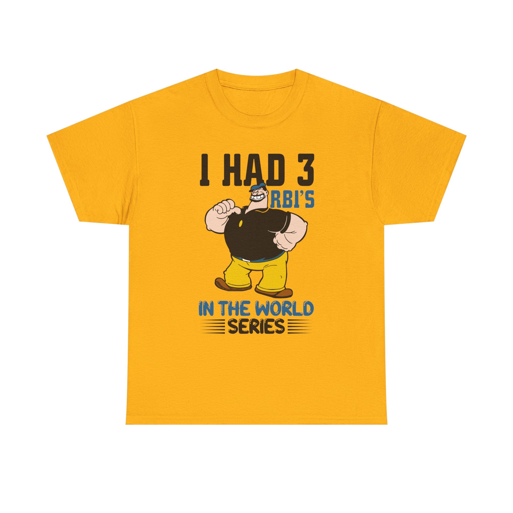 I Had 3 RBIs In the World Series Shirt - Funny Baseball Fan Graphic Tee