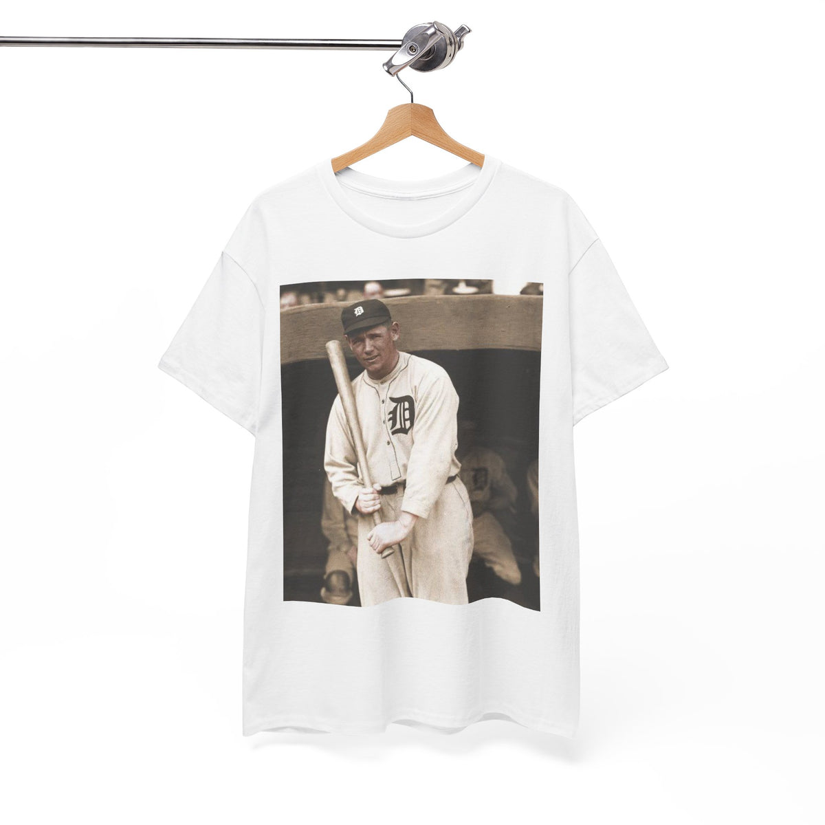 Vintage Detroit Baseball Photo T-Shirt — Retro Sports Legend Graphic Tee