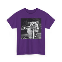 Vintage Baseball Photo T-Shirt – Classic Kneeling Player Graphic Tee