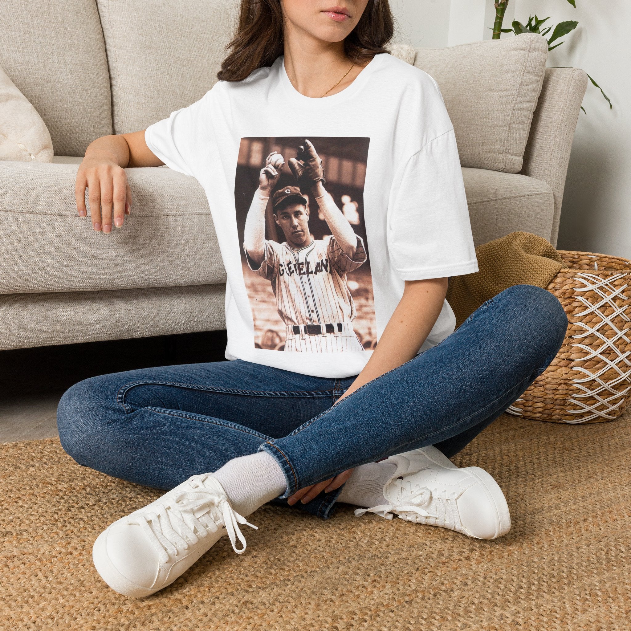 Vintage Baseball Player Photo T-Shirt — Retro Sports Tee