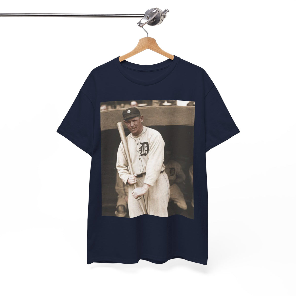 Vintage Detroit Baseball Photo T-Shirt — Retro Sports Legend Graphic Tee