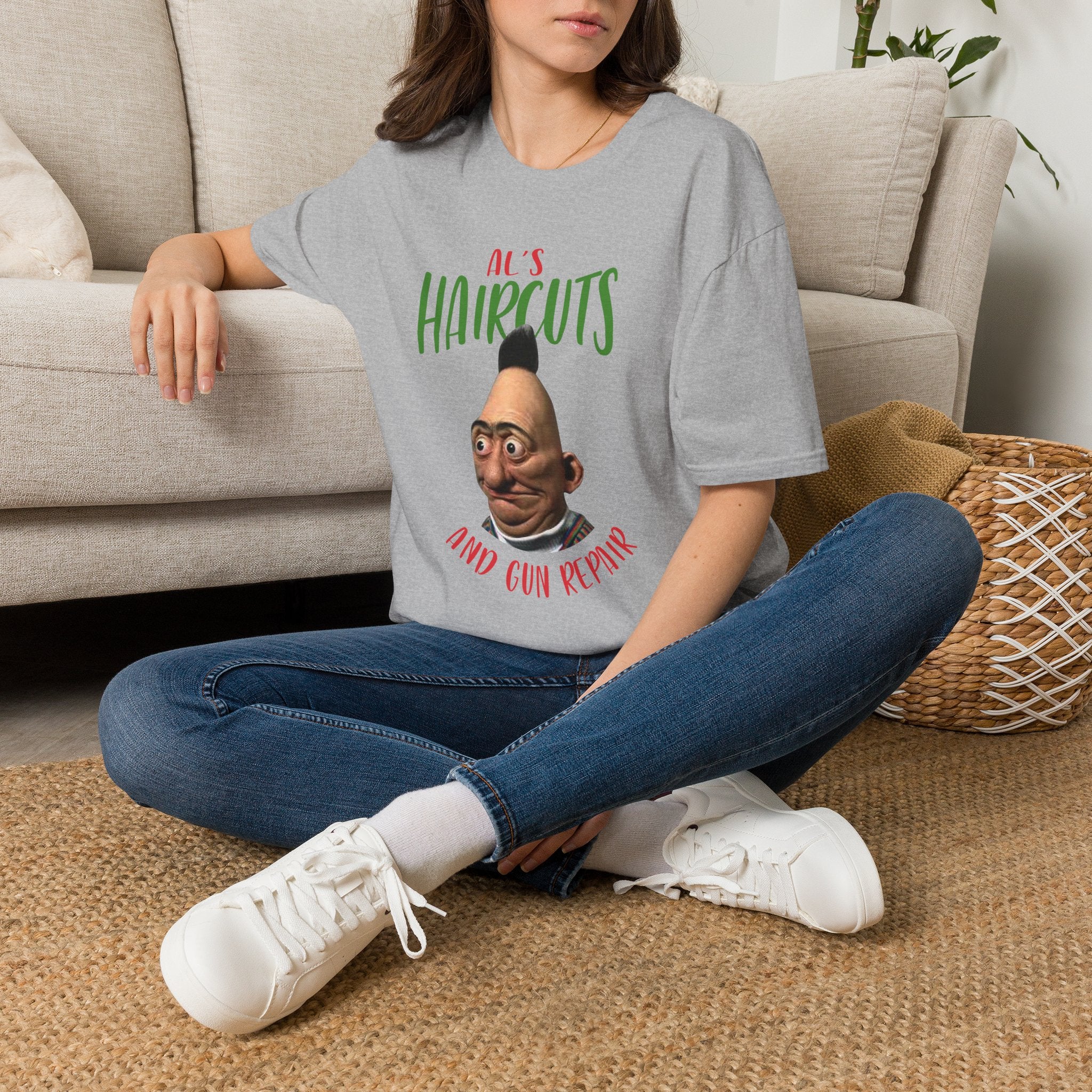 T-Shirt — "Al's Haircuts" Barber Shop Funny Graphic Tee