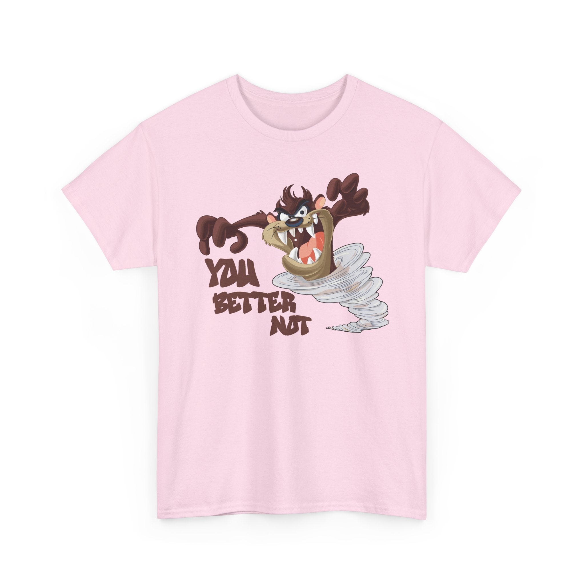 Taz Cartoon Tee — "You Better Not" Funny Looney Tunes Graphic T-Shirt