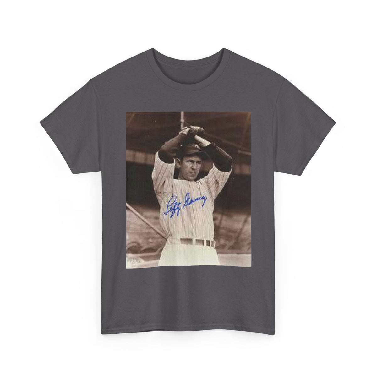 Vintage Babe Ruth Signed Photo T-Shirt — Retro Baseball Autograph Graphic Tee