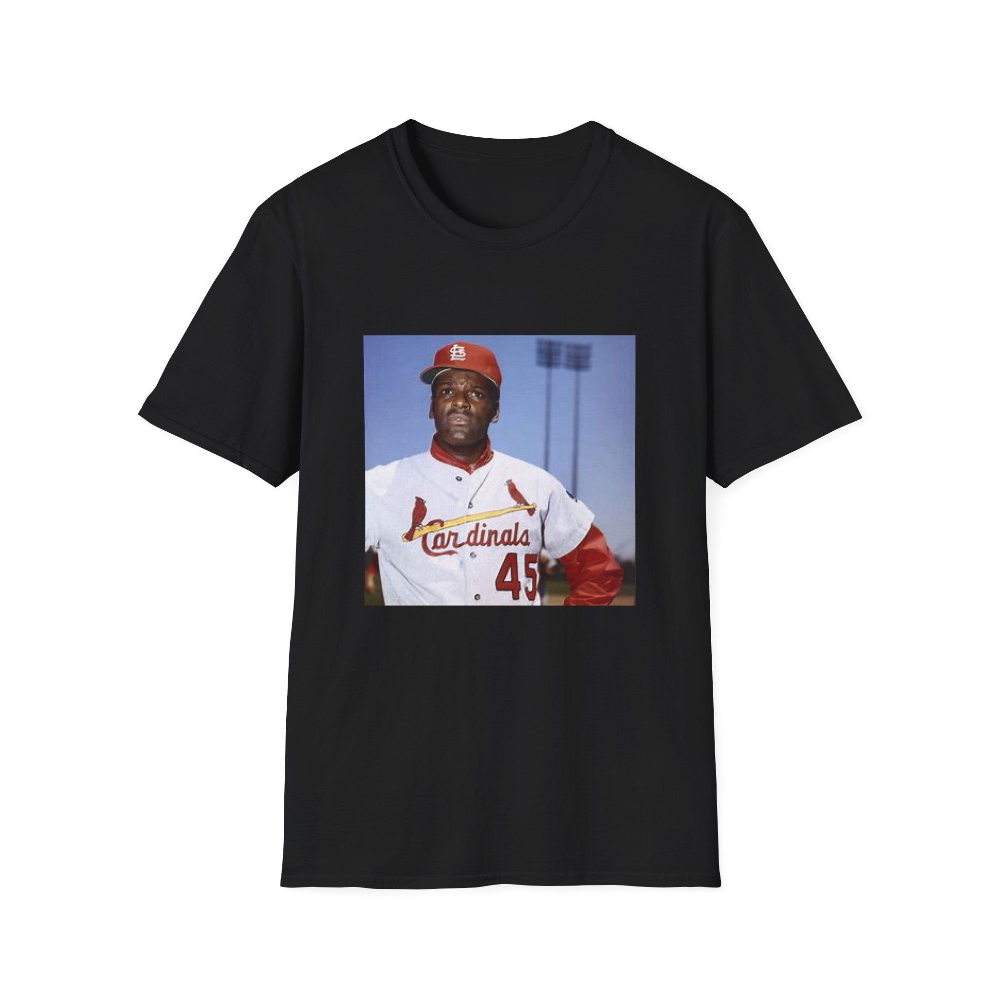 Baseball Graphic T-Shirt — Vintage Cardinals Player Photo Tee