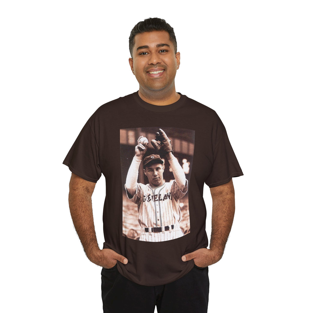 Vintage Cleveland Baseball Photo T-Shirt – Retro Player Graphic Tee