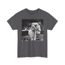 Vintage Baseball Photo T-Shirt – Classic Kneeling Player Graphic Tee