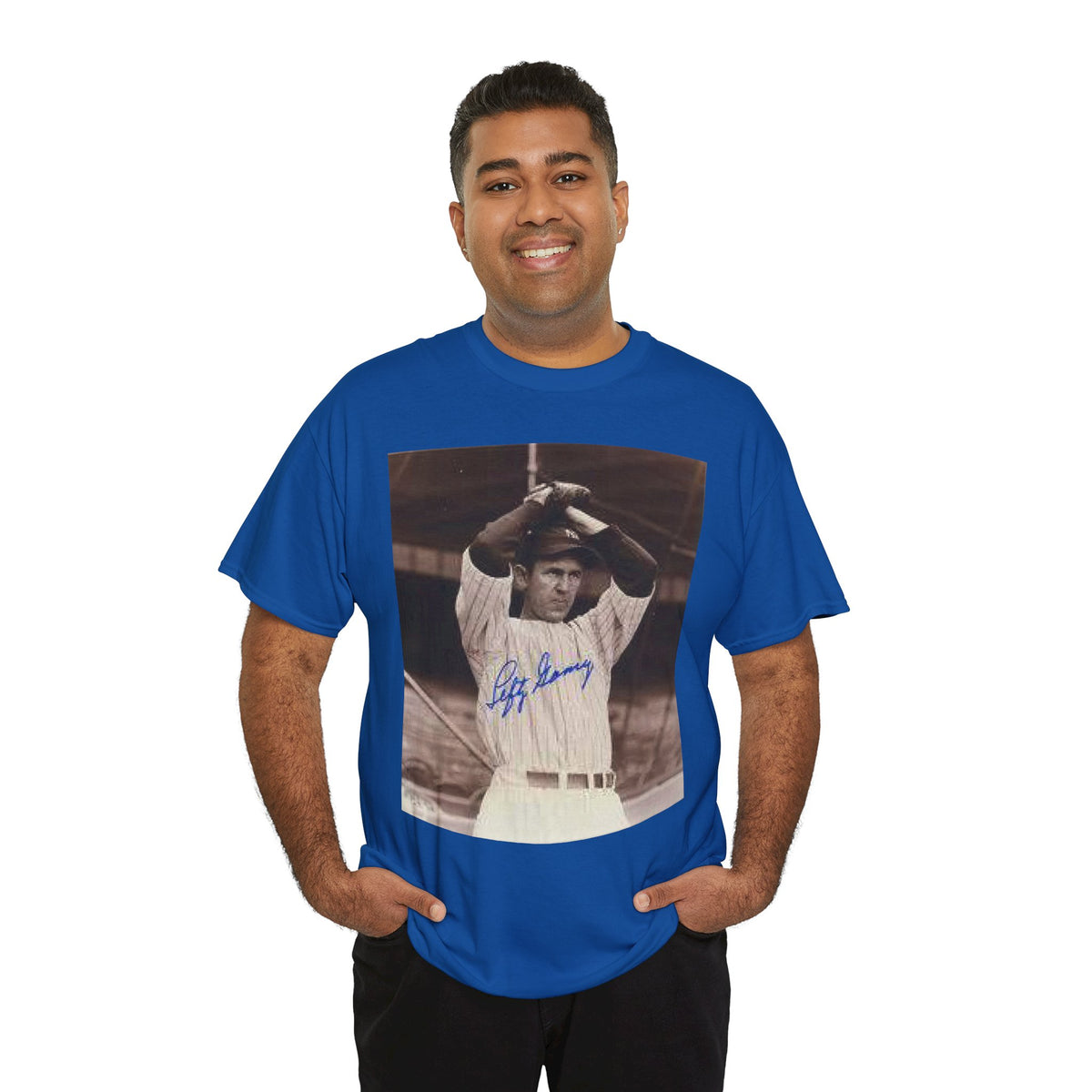 Vintage Babe Ruth Signed Photo T-Shirt — Retro Baseball Autograph Graphic Tee