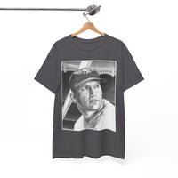 Vintage Baseball Portrait T-Shirt – Classic Retro Player Tee