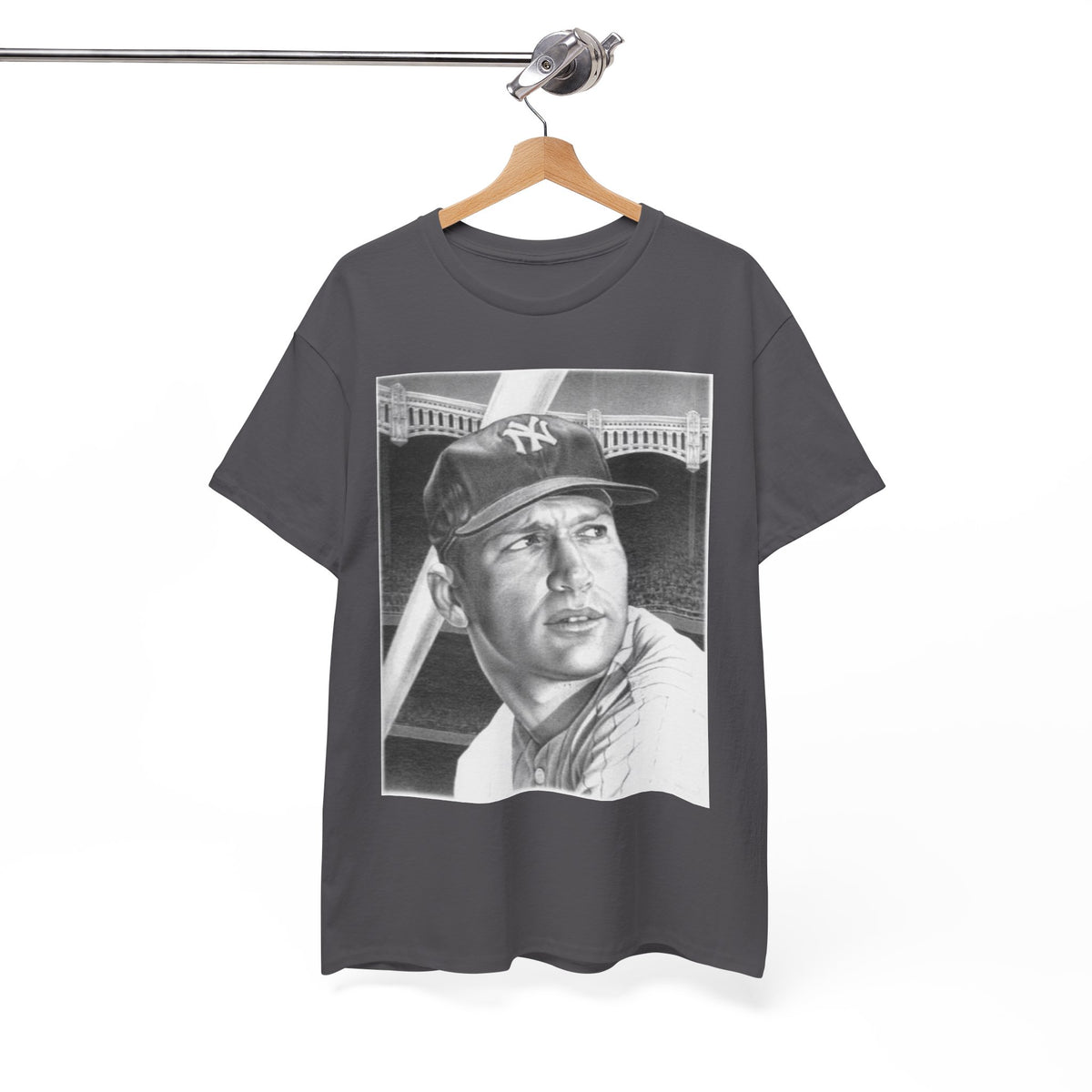 Vintage Baseball Portrait T-Shirt – Classic Retro Player Tee