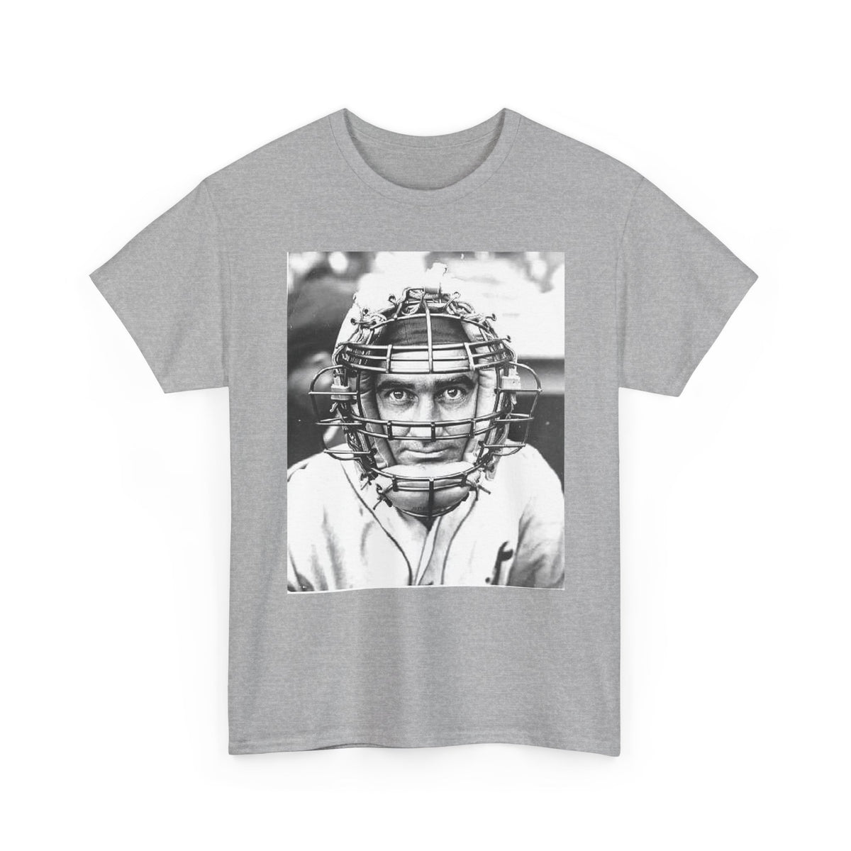 Vintage Baseball Catcher Portrait T-Shirt – Sports Tee