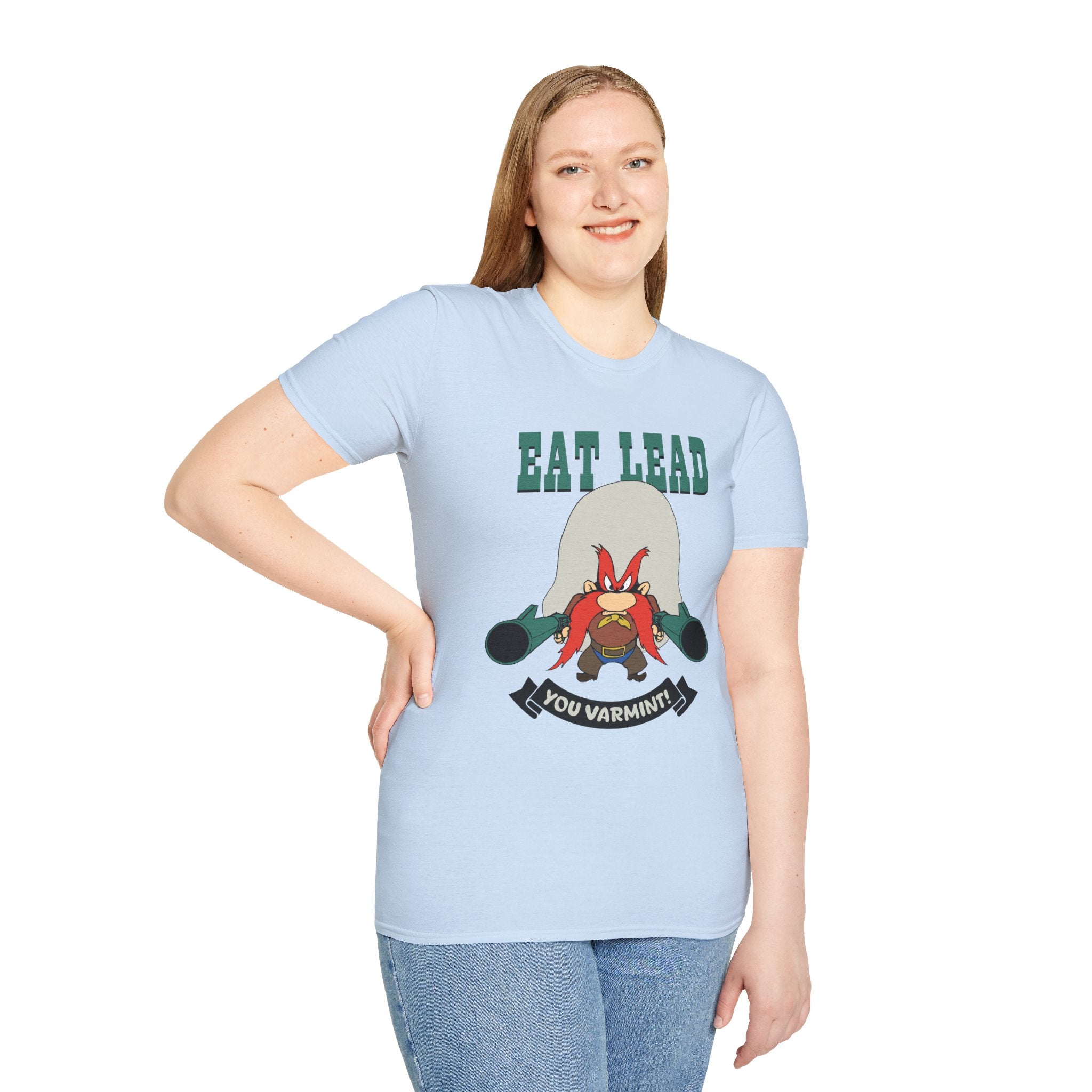 Eat Lead Varmint T-Shirt — Funny Looney Tunes-Inspired Graphic Tee
