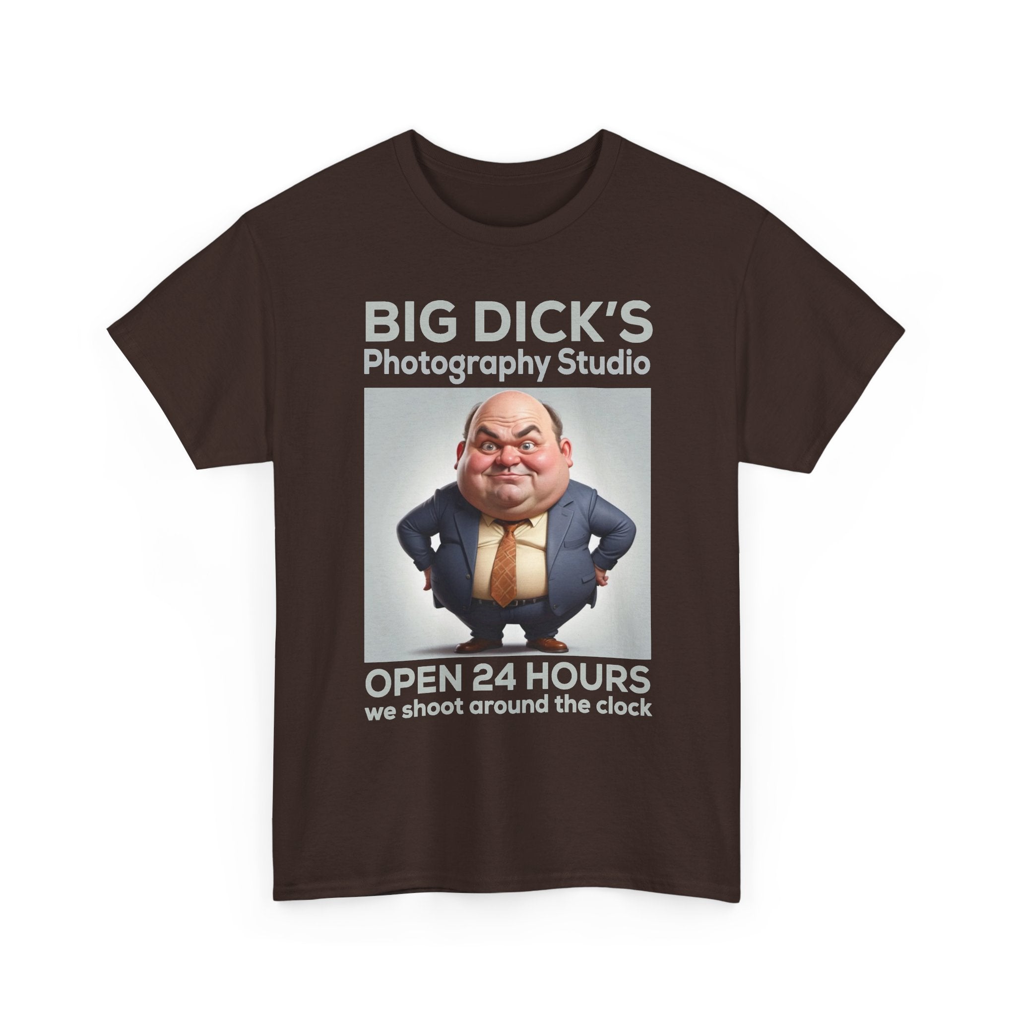 Big Dick's Photography Studio T-Shirt — Funny Novelty Graphic Tee (Open 24 Hours)
