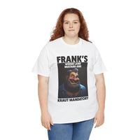 Graphic Tee — "Frank's Weenie Land Mustard and Kraut Mandatory" Retro Character T-Shirt