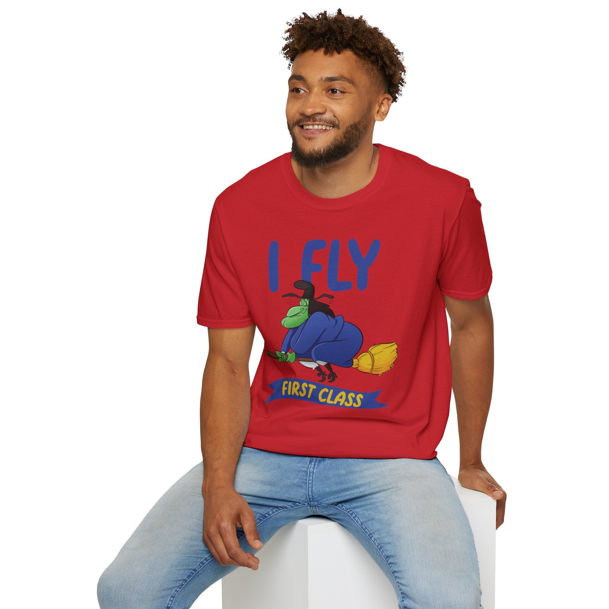 I Fly First Class T‑Shirt — Funny Travel Graphic Tee