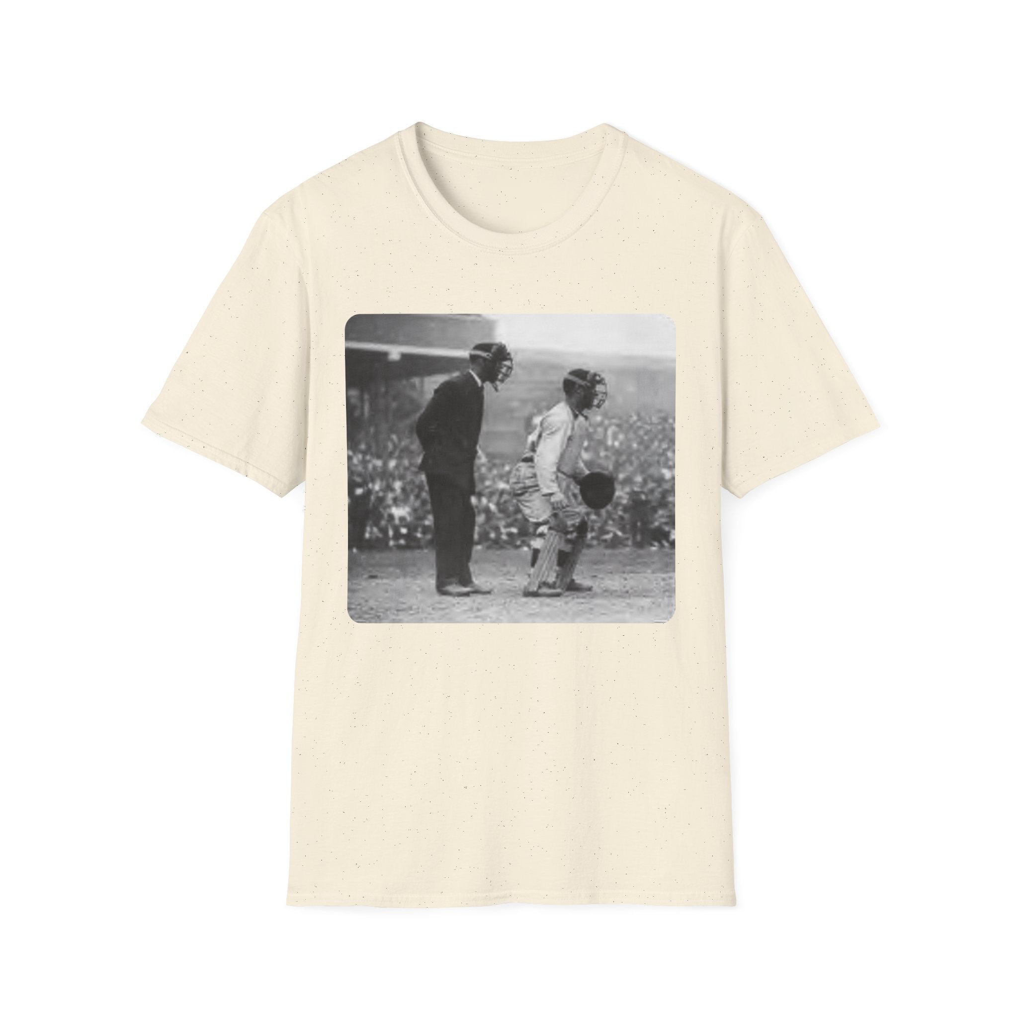 Vintage Baseball Umpire and Batter Photo T-Shirt