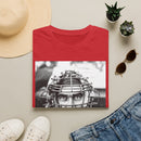 Baseball Catcher Portrait T-Shirt — Vintage Black & White Sports Tee
