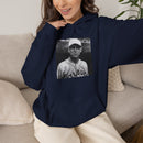 Vintage Baseball Player Hoodie — Classic Sports Graphic Pullover