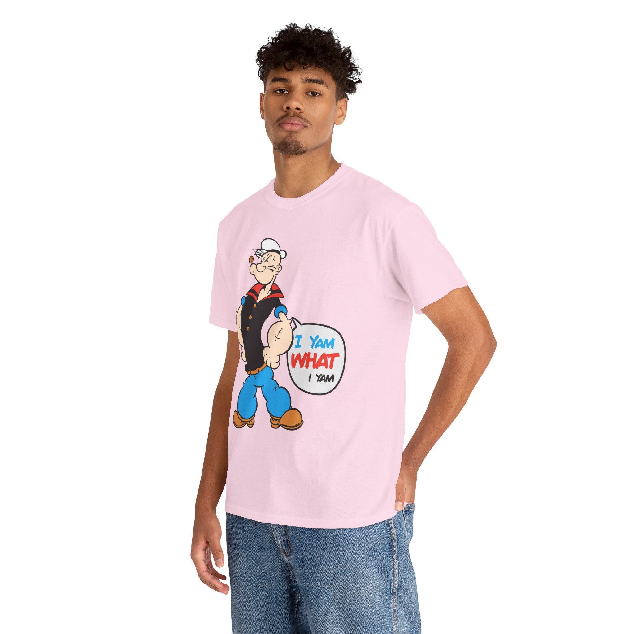 Popeye "I Yam What I Yam" Funny Cartoon Graphic T-Shirt