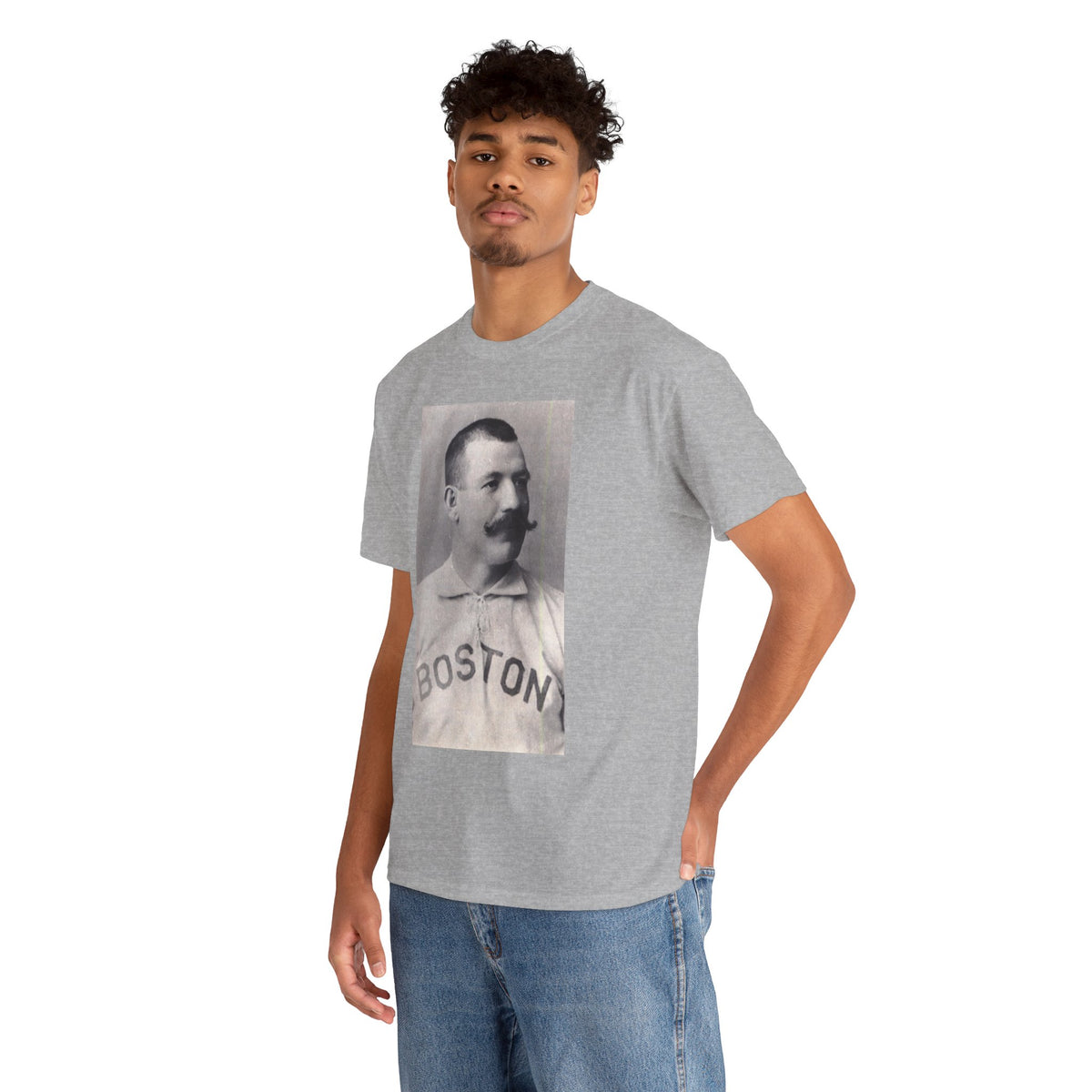 Vintage Boston Baseball Portrait T-Shirt – Retro Classic Baseball Graphic Tee