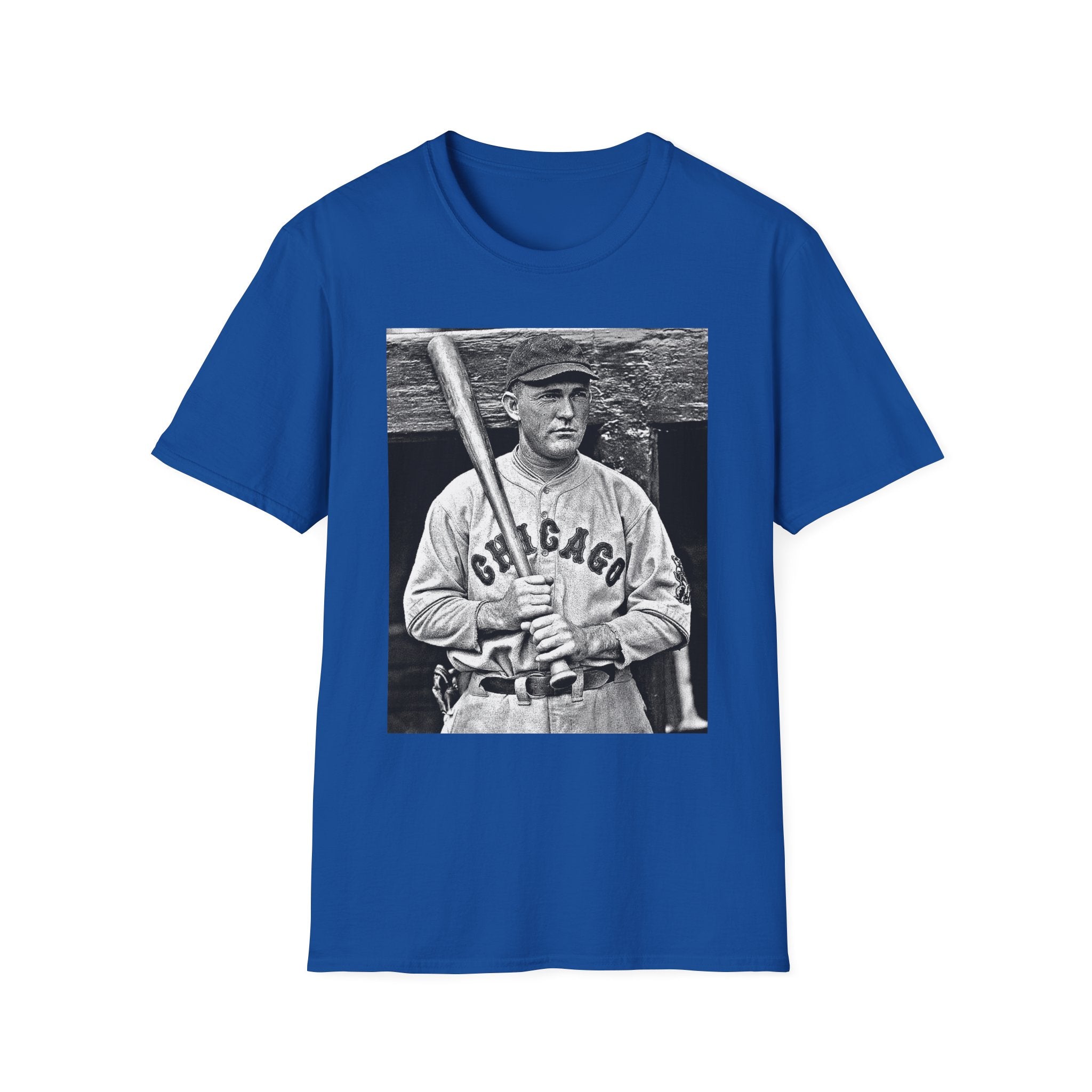 Vintage Baseball Player T-Shirt — Retro Chicago Baseball Graphic Tee