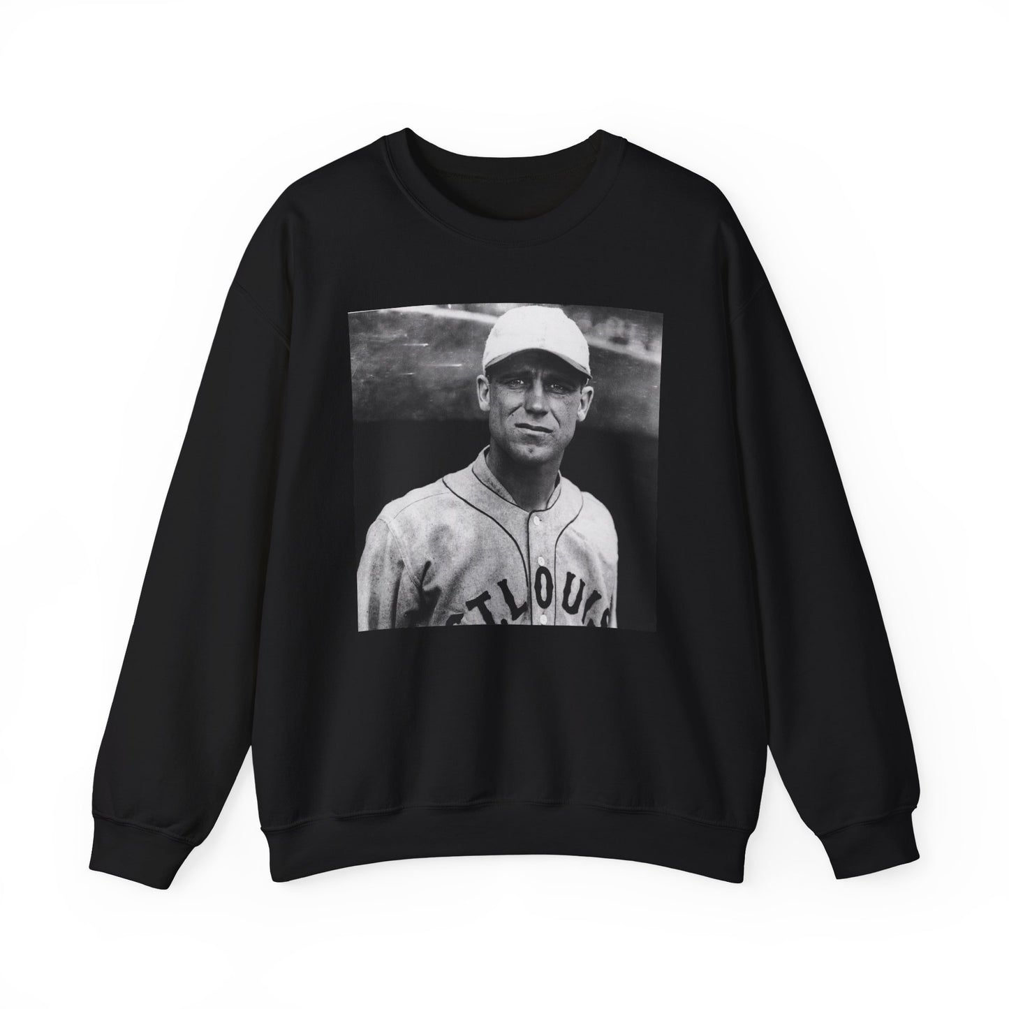 Vintage Baseball Player Sweatshirt - Classic Sports Graphic Crewneck