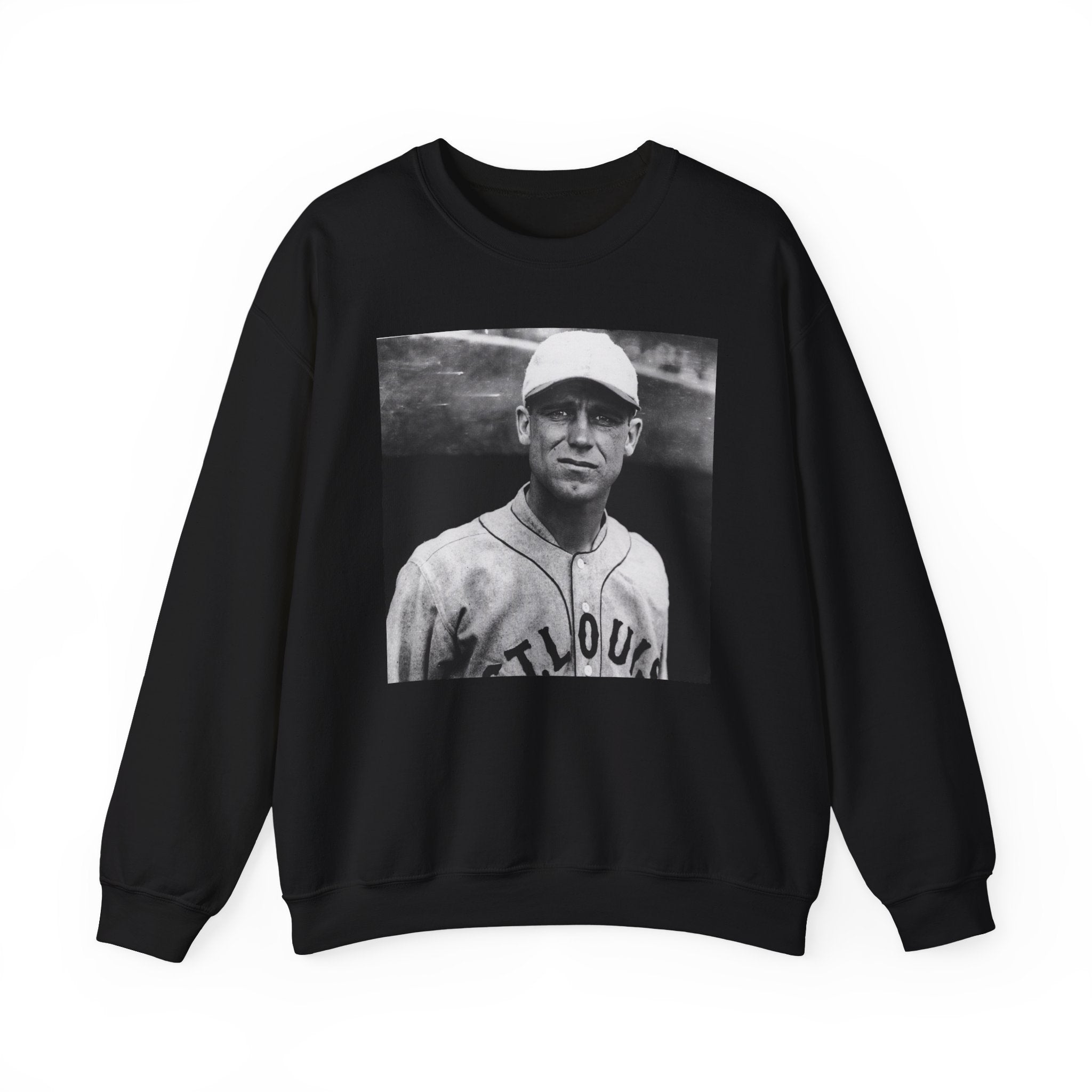 Vintage Baseball Player Sweatshirt - Classic Sports Graphic Crewneck