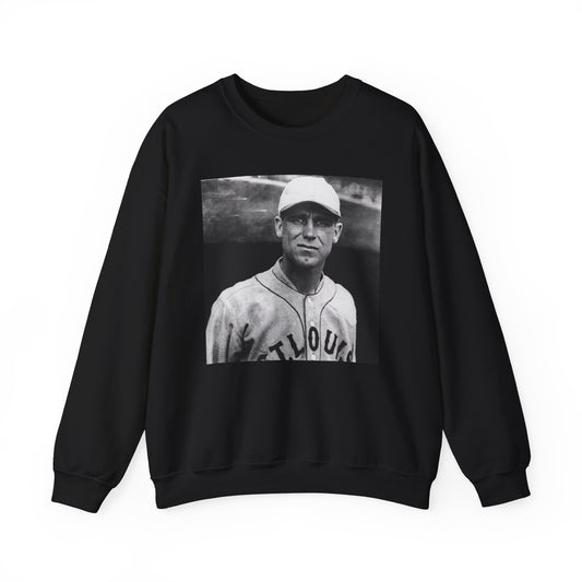 Vintage Baseball Player Sweatshirt - Classic Sports Graphic Crewneck