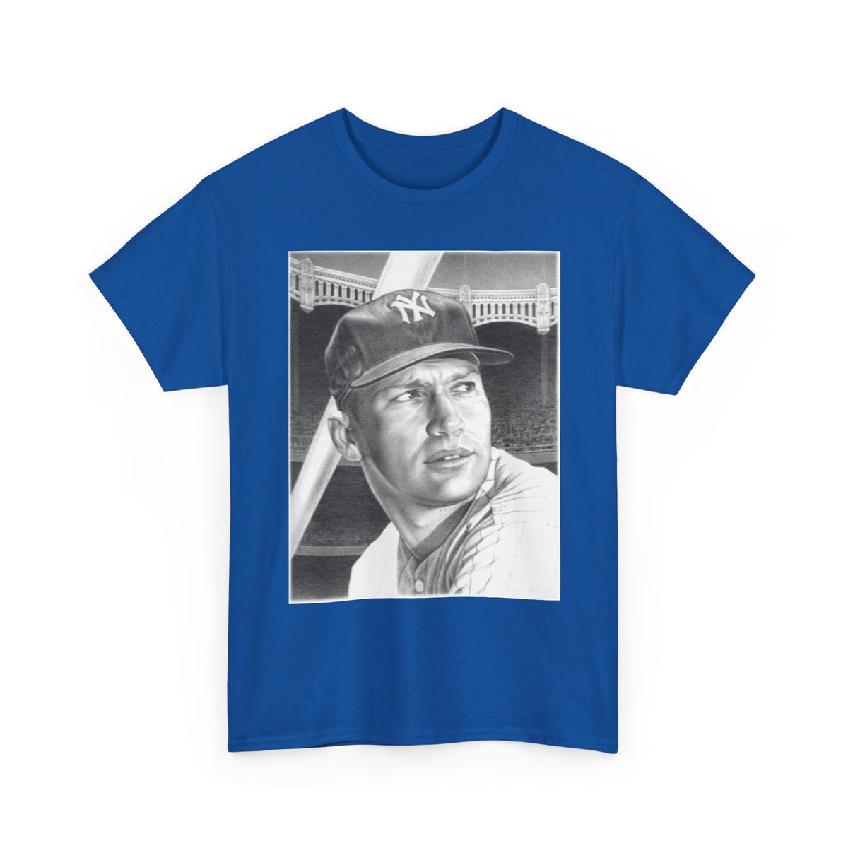 Vintage Baseball Portrait T-Shirt – Classic Retro Player Tee