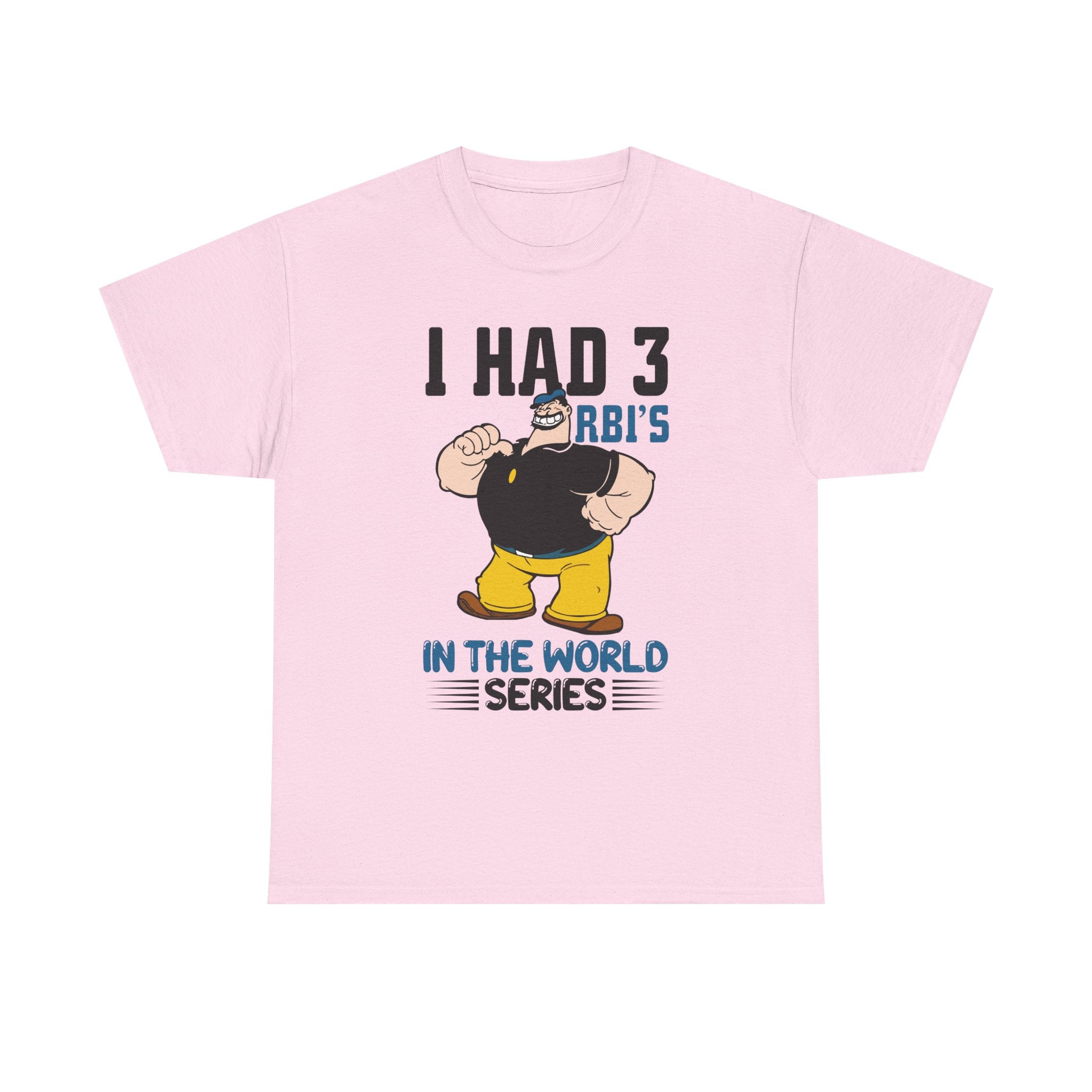 I Had 3 RBIs In the World Series Shirt - Funny Baseball Fan Graphic Tee